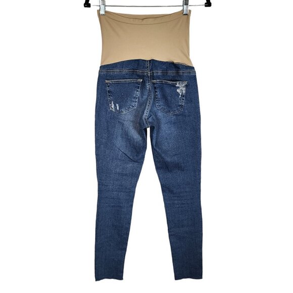 Adriano Goldschmied Secret Fit Over Belly Skinny‎ Mid Wash Distressed Jeans 25 - Picture 4 of 11